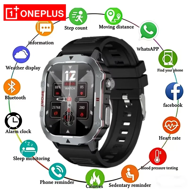 Oneplus Smart Watch C30PRO Color Matching GPS Compass Smart Watch BT Call NFC IP68 Waterproof Health Monitoring Reduction 100%