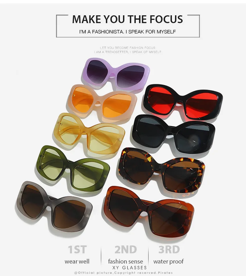 Neue Moderne Cat-Eye Y2K Sonnenbrille für Damen 2026 Luxusmarken-Designer Sonnenbrillen für Damen Übergroße Shades Retro 2000er Jahre Eyewear – Detail 3