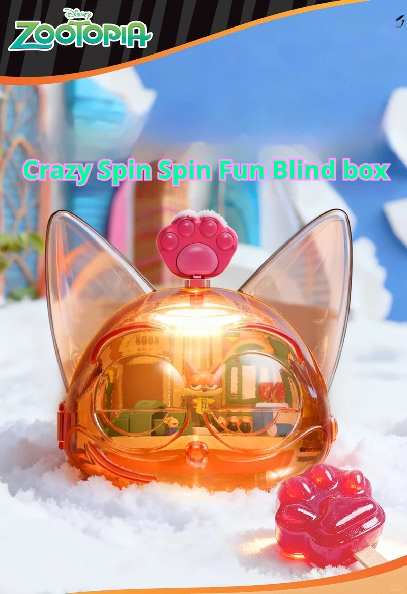 

Authentic Zootopia Crazy Rotation Series Blind Box Rotatable Mobile Scene Nick Judy Ornament Gift Movie Accessories Gifts Toy