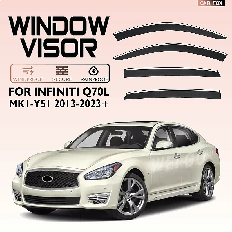 

For INFINITI Q70 Q70L Y51 2013-2023 Car Window Visor Rain Sun Shade Side Deflector Awning