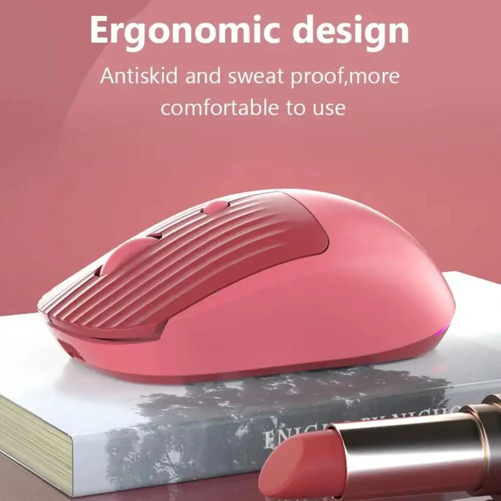 เงียบไร้สายบลูทูธแบบ Dual-Mode เมาส์เกมแบบพกพา Ergonomics DPI ปรับ Backlight เมาส์สําหรับ PC Notebook