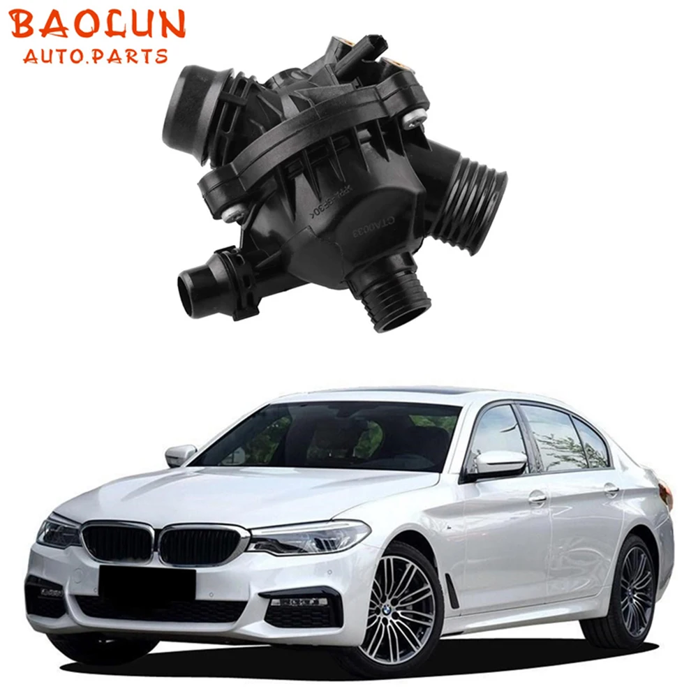 

BAOLUN 11537549476 11537544788 11537536655 Car Engine Coolant Water Outlet Thermostat With Housing For BMW E90 330 E60