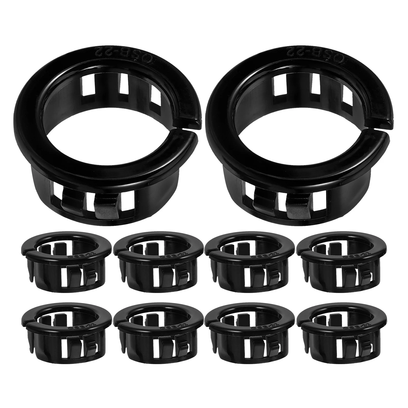 

50 pcs Cable Grommets Snap Round Wire Grommet Nylon Bushing For Electrical Appliance Plastic Grommets Snap In Hose Bushing Wire