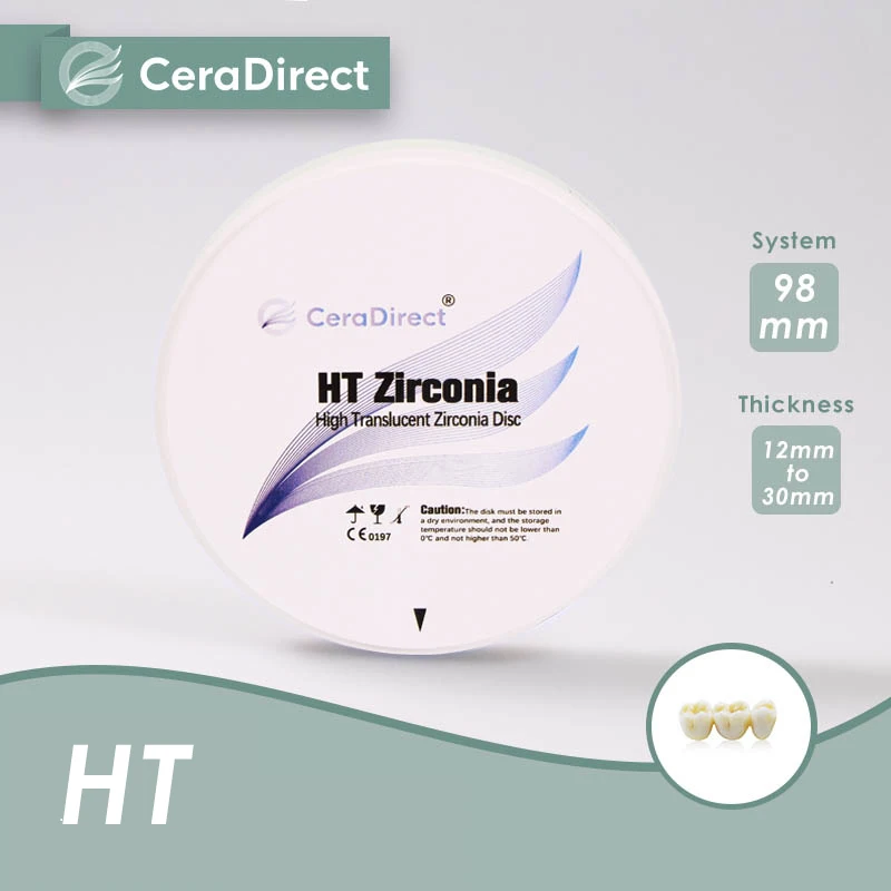 

Long bridges Covering color HT White Zirconia Disc Open System 98mm ——for Dental lab