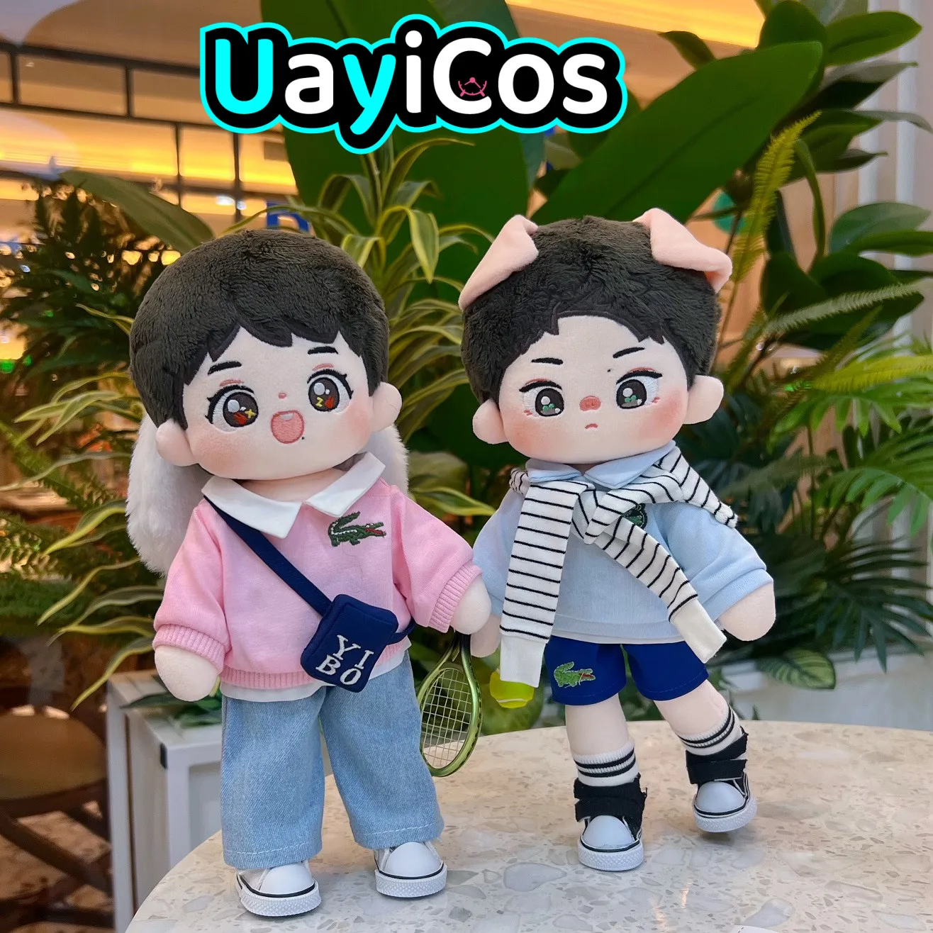 30cm Doll Clothes Idol Star Wang Yibo Xiao Zhan Striped Scarf Costume Suit Stuffed Plushies Plush Doll Accessories Toy Kids Gift