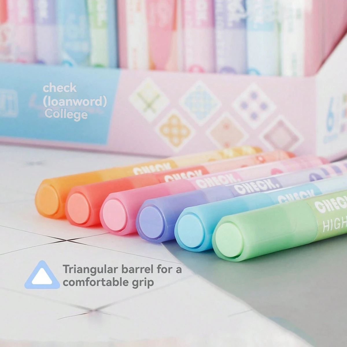 6 Colors/Set Soft Brush Fluorescence Pen Set Pastel Markers Brush Set Art Color Highlighter Calligraphy pens Stationery