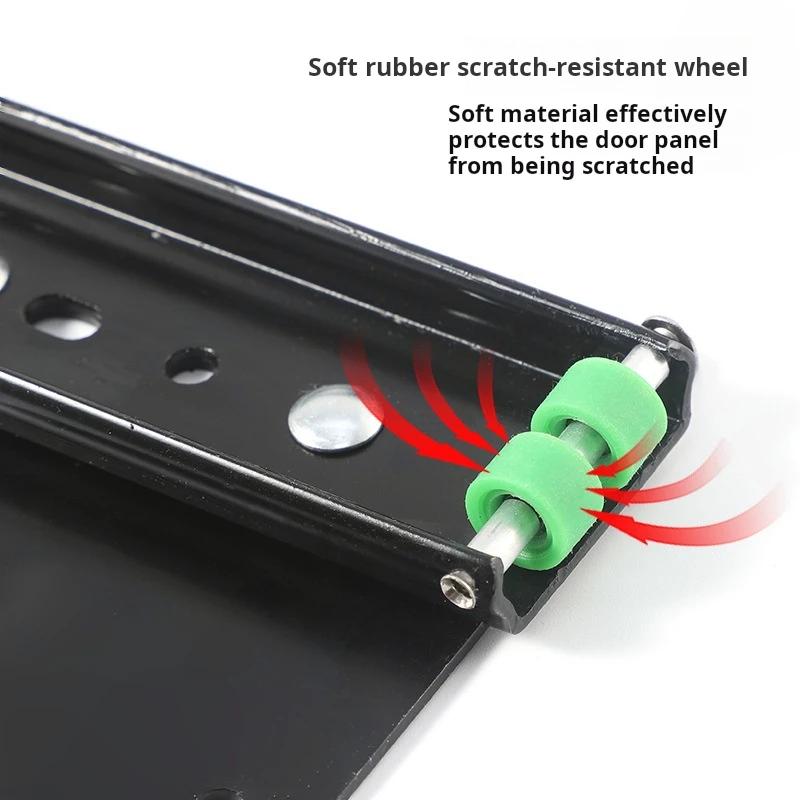 Imagem -03 - Porta Telescópica Dobrável para Roupeiro Porta de Balanço Escondida Trilho Deslizante Dobradiças Plug-in Montadas na Lateral Acessórios de Hardware Móveis