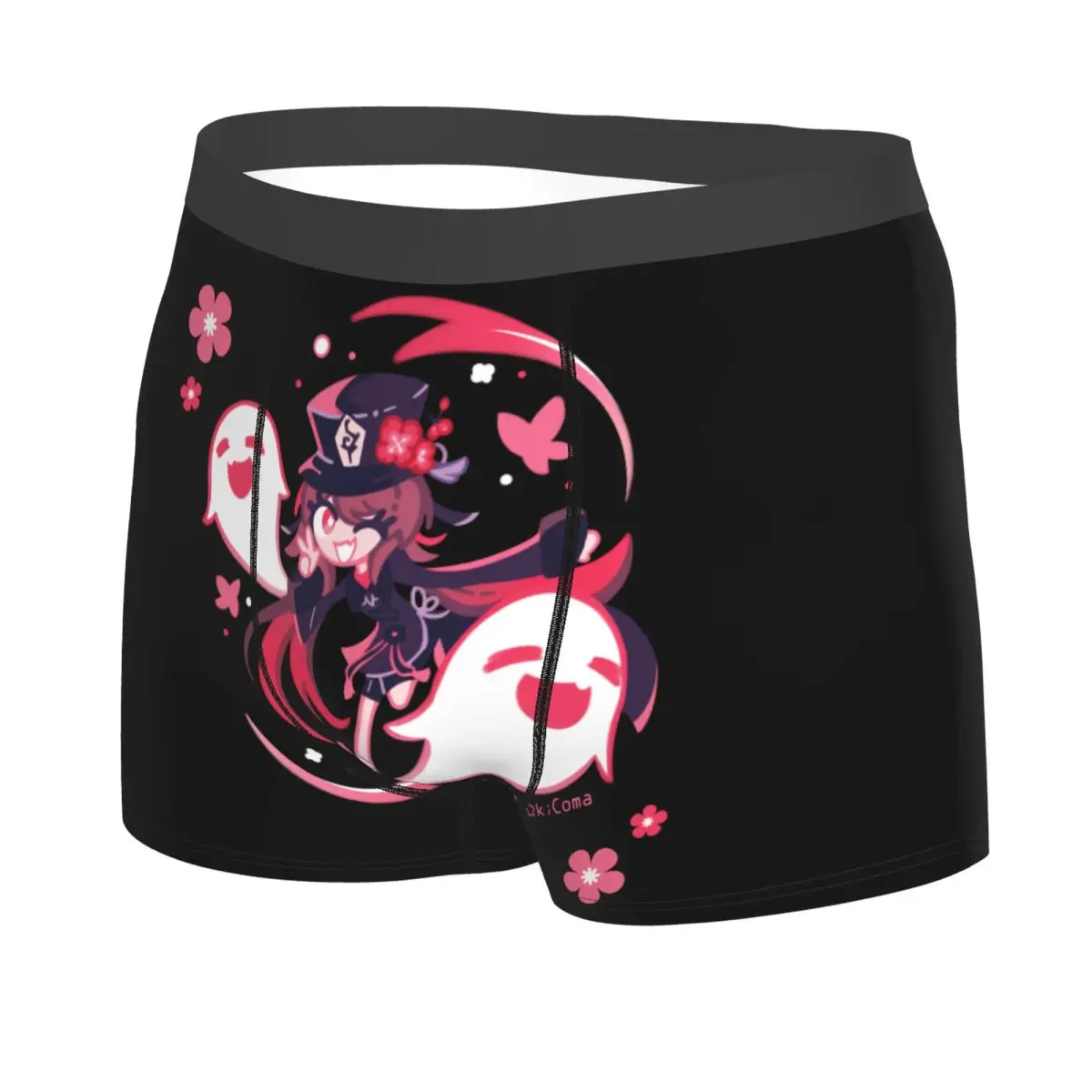 Hu Tao Ghost Genshin Impact Boxer Shorts Men 3D Print Male Soft Cartoon Game Underwear Panties Briefs