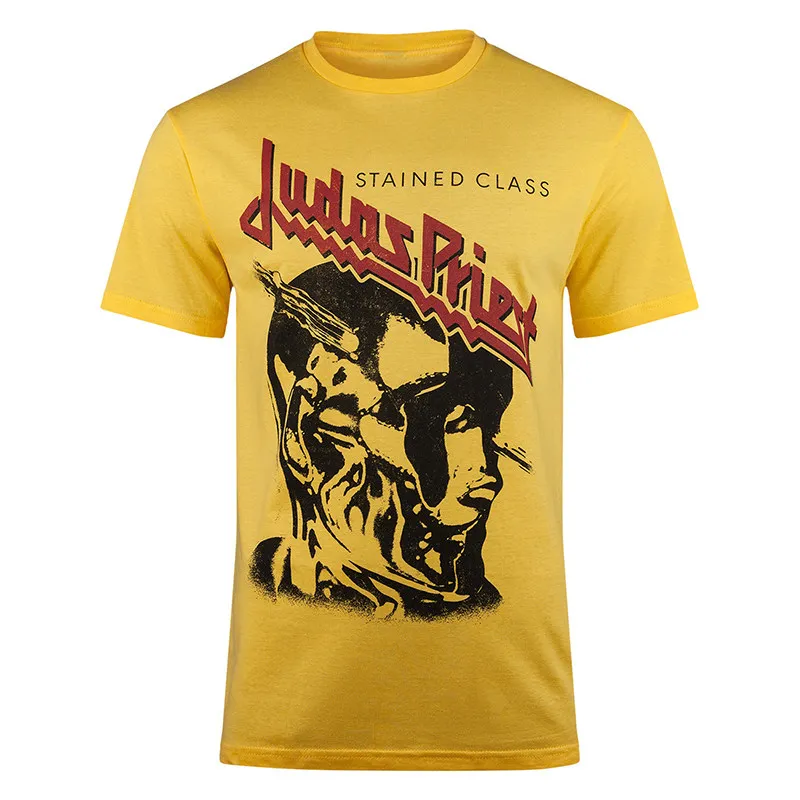 Fit Summer Judas Priest Heavy Metal Rock American Loose Kurzarm-T-Shirts aus reiner Baumwolle für Männer und Frauen