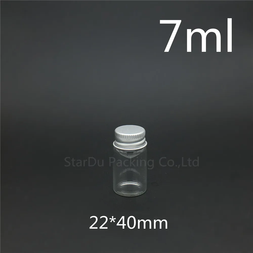 

Free Shipping 500pcs/lot Diameter 22*40mm 7ml Glass Bottle Screw Cap For Vinegar alcohol, carft/storage Candy Bottles