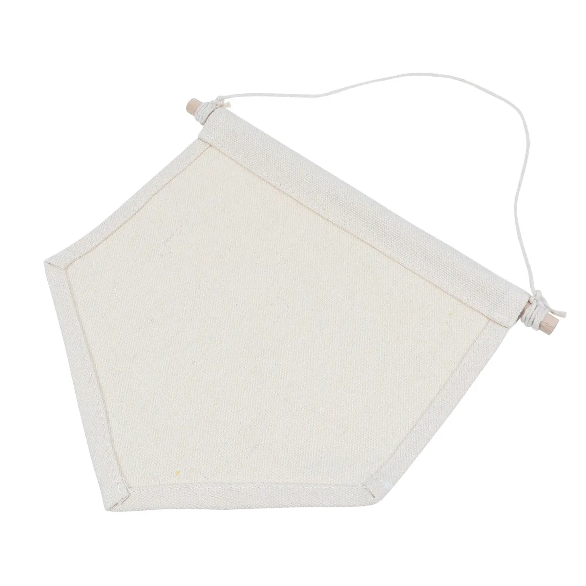 Blank Canvas Pennant Banner Wall Hanging Display for Pins Patches Badges Buttons Natural Cotton Decor Living Room