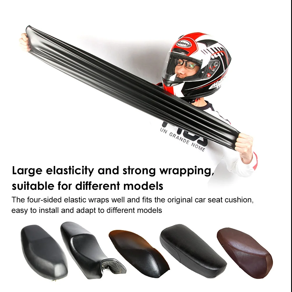 Motorcycle Seat Cover Waterproof Rain Dustproof Motorbike Scooter Cushion Seat for Sun Protection with Stretch Leather Bag
