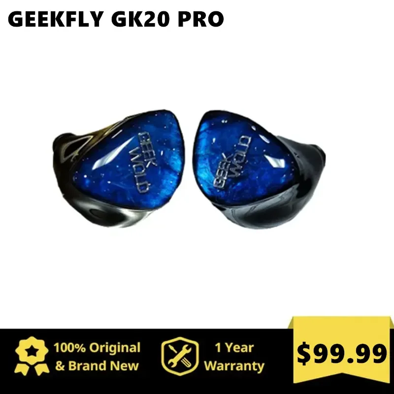 【新品・未開封】GK20 PRO 3BA+2PZT+Planar+DD IEM GEEKFLY GEEKWOLD GK20 PRO 3BA+2PZT+Planar+DD IEMs In-ear Wired
