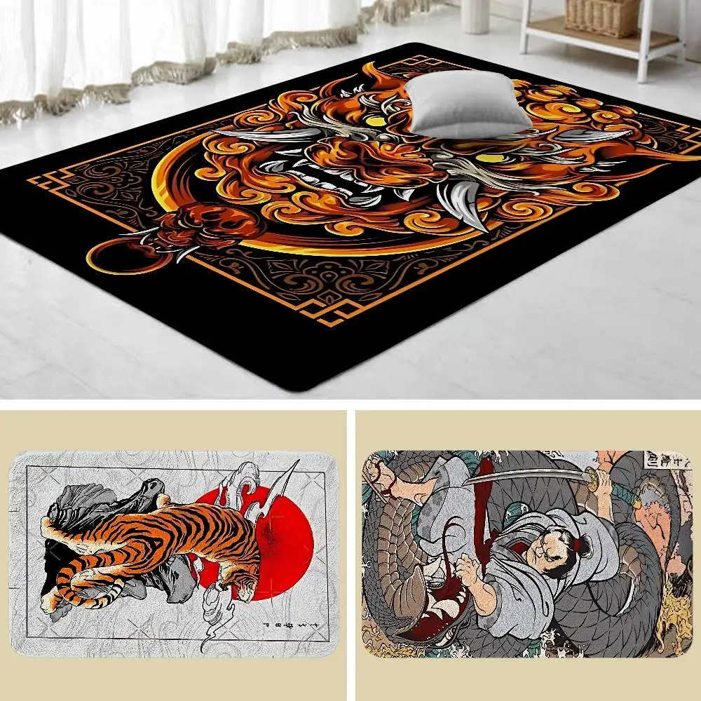 Tattoo Rugs Floor Mats Home Laundry Rug Carpet For Living Room Decor Lounge Area Anti-slip Foot Mat Entrance Doormat
