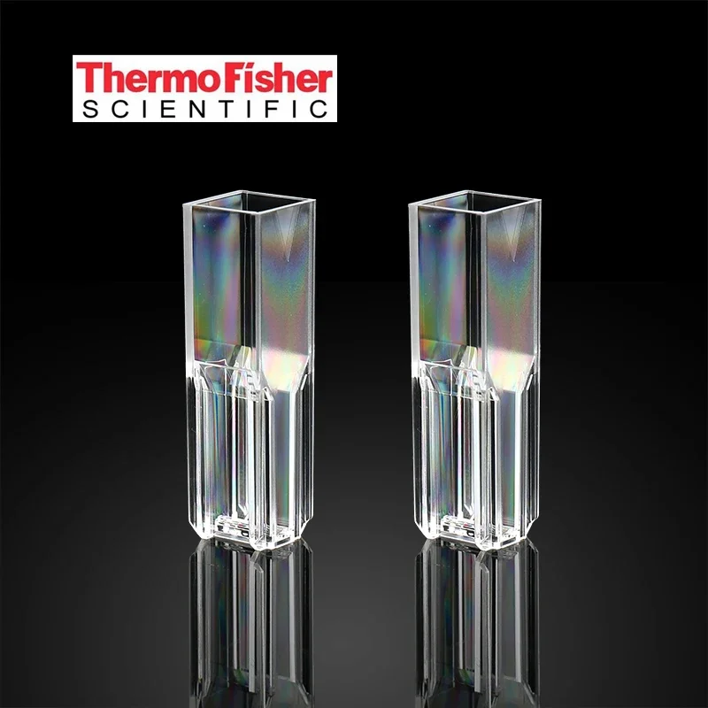 100 قطعة من أطباق البلاستيك القابل للتصرف من Fisherbrand، 1.5/4.5 مل، مسار بصري علمي، أطباق بصرية 10 مم، مستلزمات المختبر #2