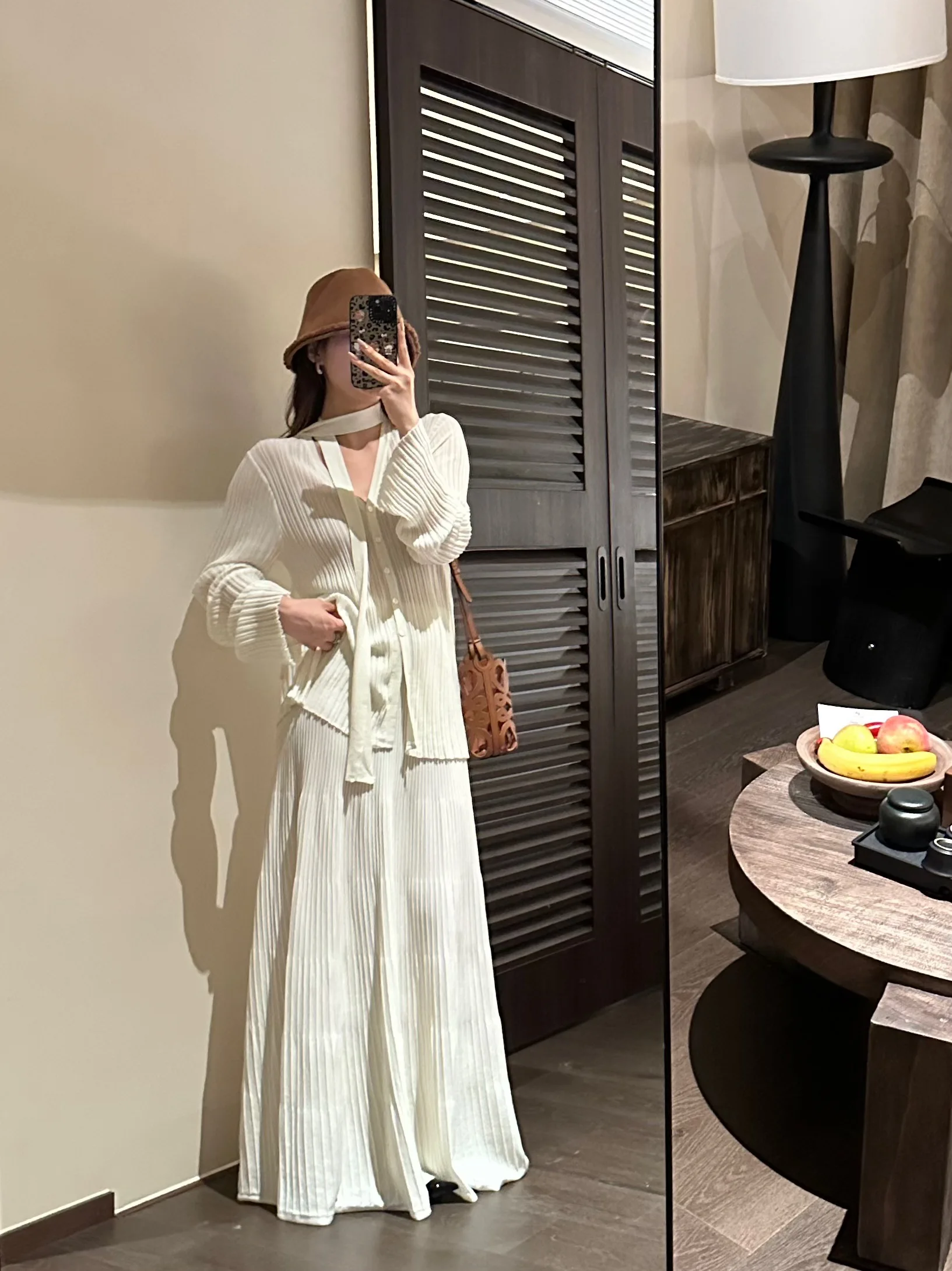 

Chier Silk Lyocell Lightweight Breathable Versatile Open Cardigan V-Ne Knitted Top Ele Sle Women's Thin Autumn Wear