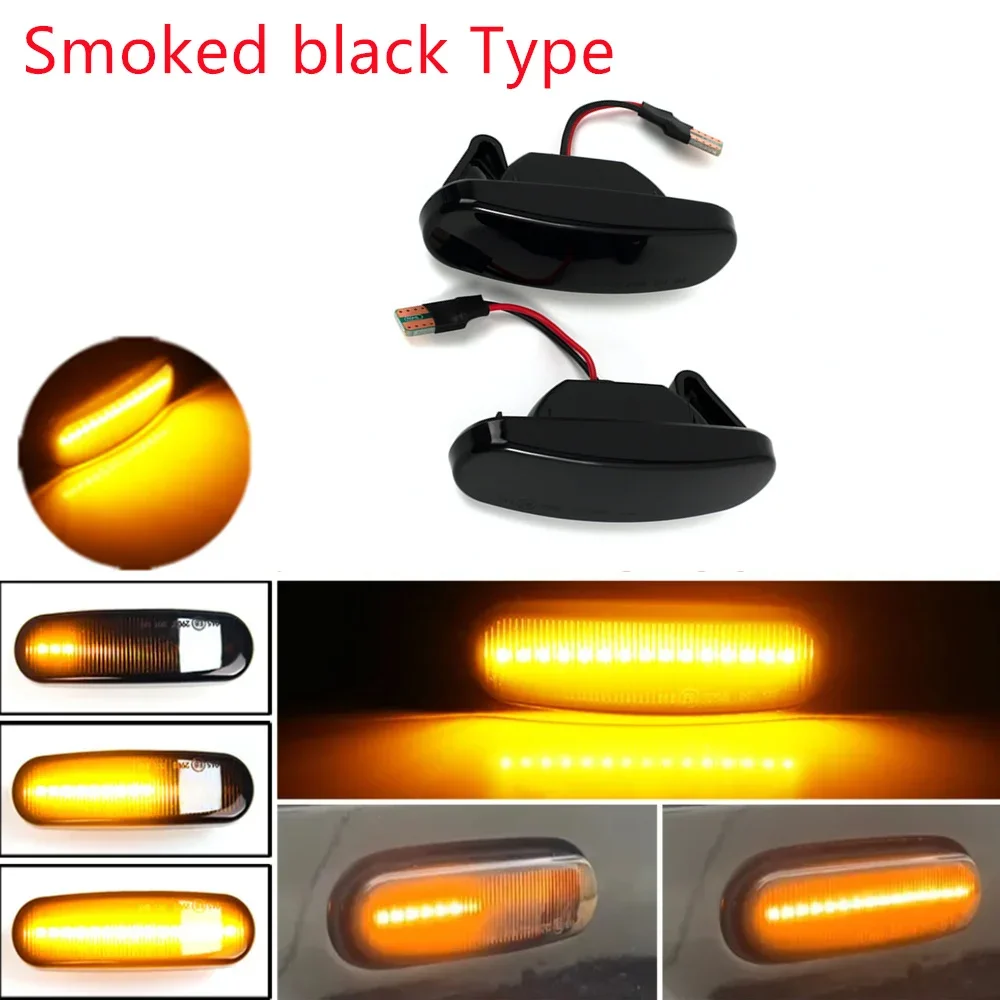 2pcs Dynamic Blinker Sequential Turn Signal Lamp LED Side Light For Fiat Abarth Punto Doblo I Estate Panda II III Hatchback