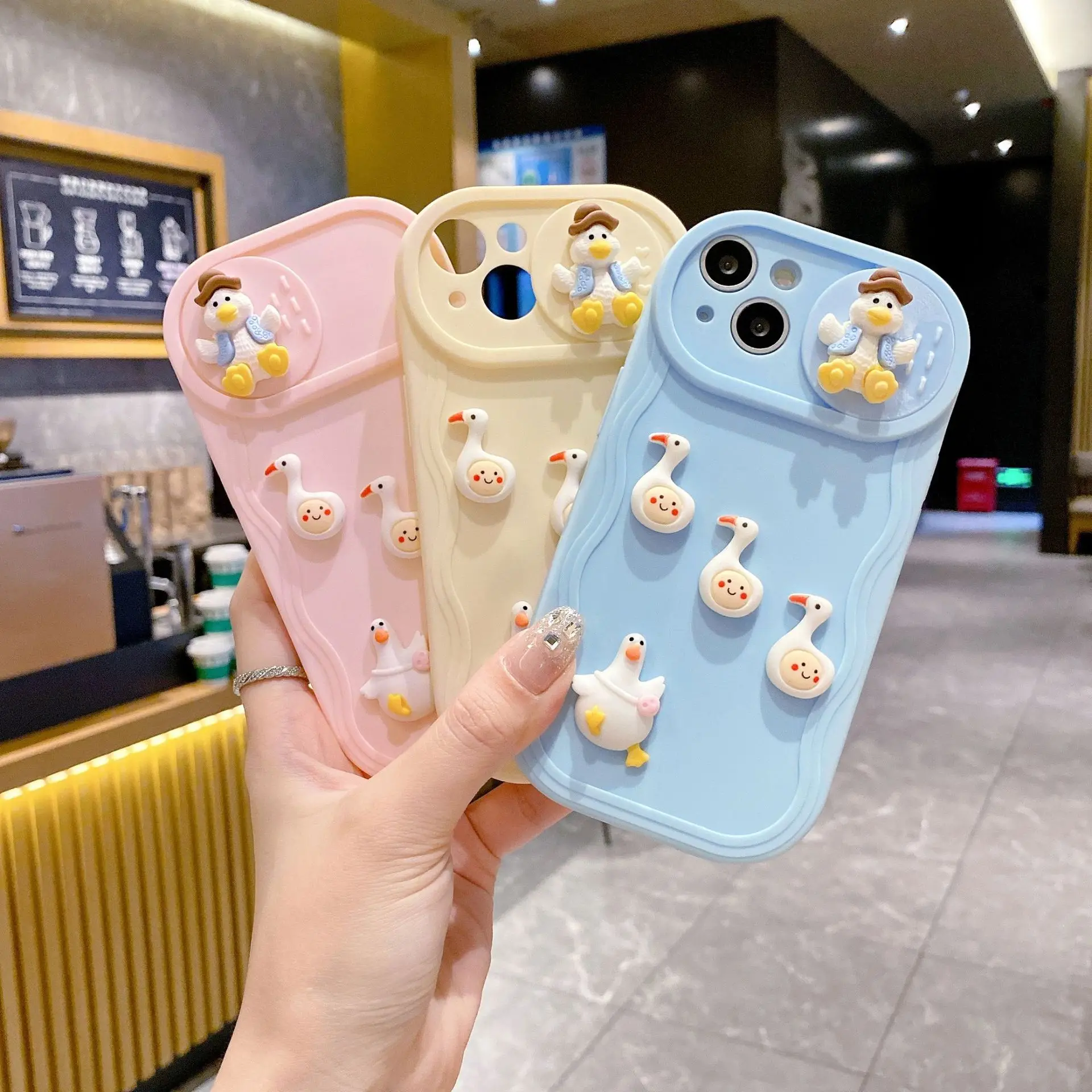 

High-Quality Wave Sliding Window Case for IPhone X/14/15/16 Stylish and Durable Design with Enhanced Protection Cute 3D