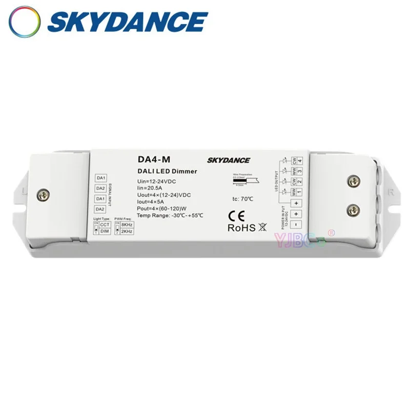 skydance dimming controlador para fita led de cor unica canais da4 m 4ch cv dali dt8 dt6 pwm cct rgb rgbw 01