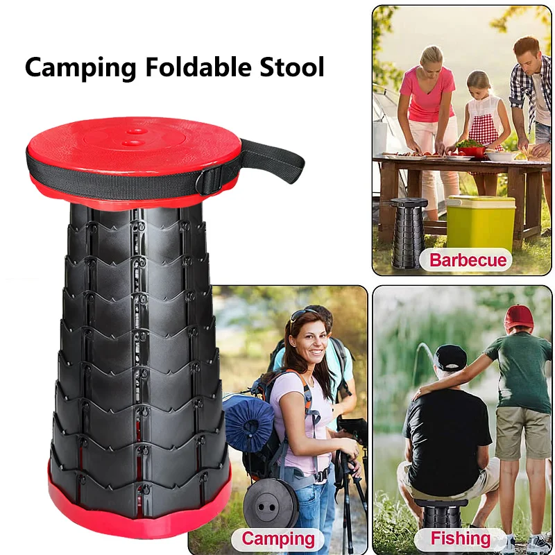 

Portable Telescopic Stool Retractable Stool Folding Chiar Folding Stool Camping Lightweight Outdoor BBQ Fishing Hiking Gardening