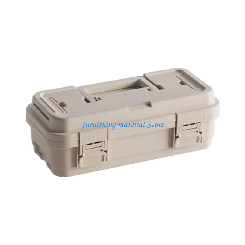 Y5GD Versatile Plastic Tool Storage Box For Home And Camping Secure Closure Layered Compartments Small Sizes