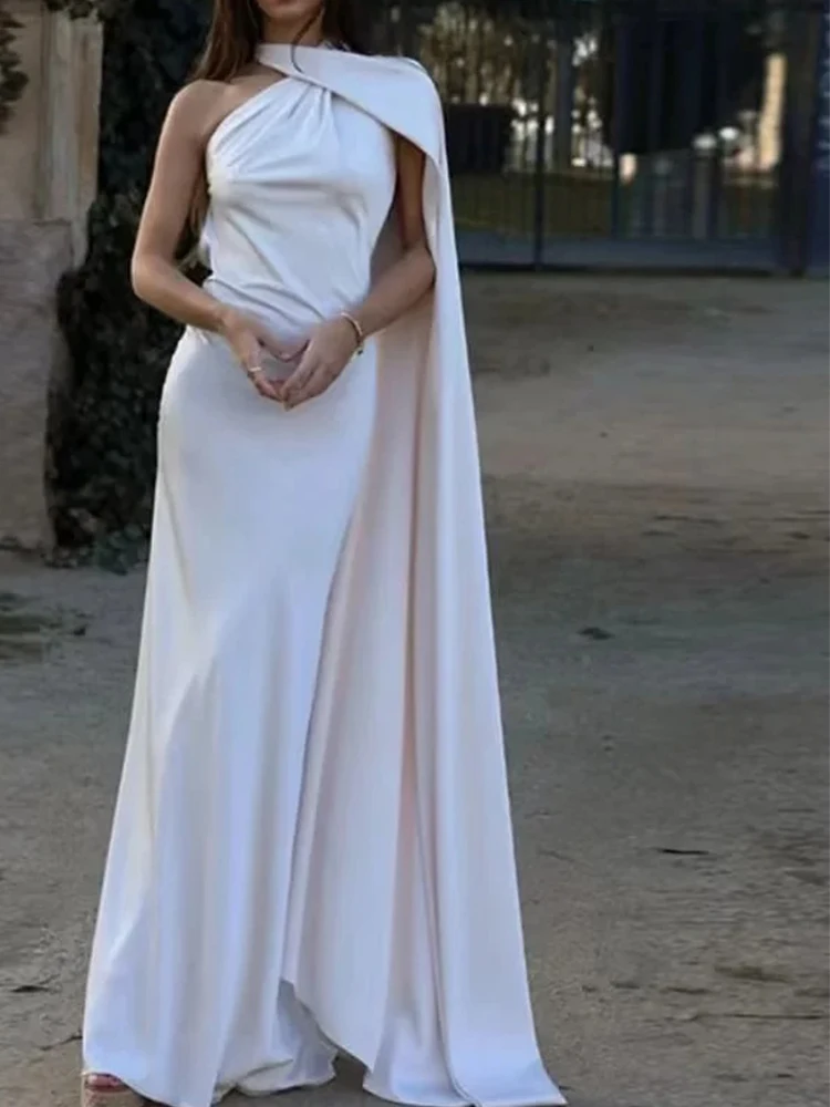 فستان حفلات مثير بشريط من الساتان للنساء أنيق بدون ظهر مكشوف الأكتاف بدون أكمام فساتين نسائية لصيف 2026 رداء متين