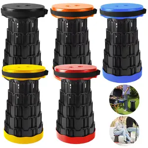 2 Tabourets Pliants Portables Réglables Bleu Noir - Siège Camping Pêche Randonnée 210kg