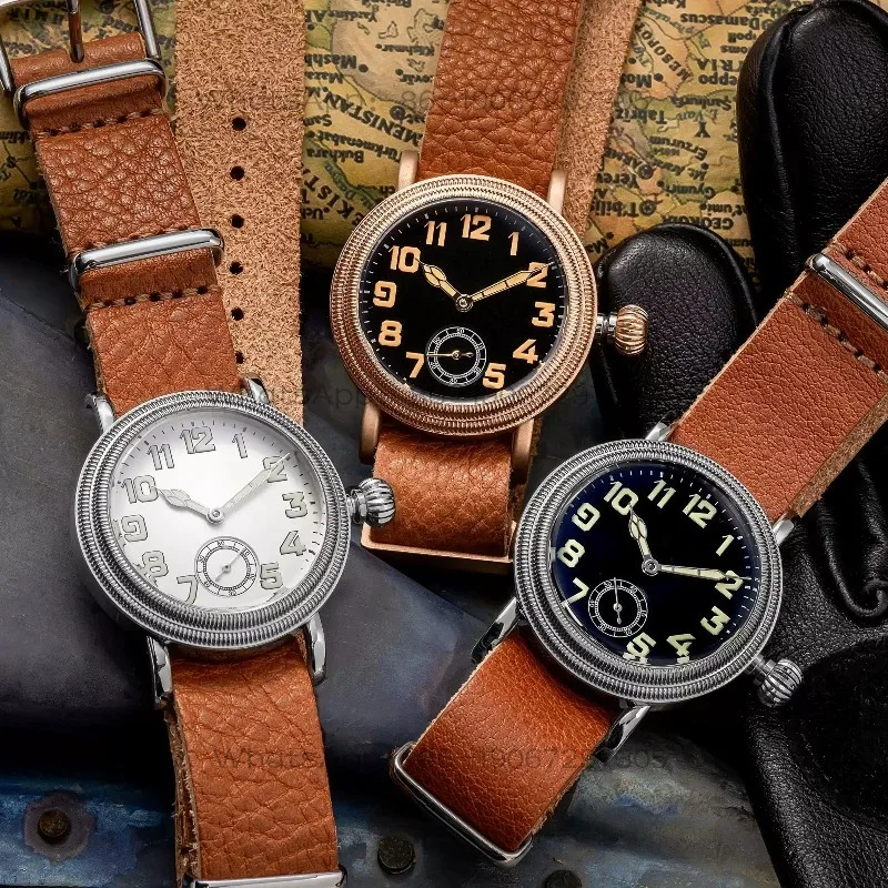 Vintage Pilot Watch Manual Winding Mechanical Movement Watch T013 Watch 36mm Diameter