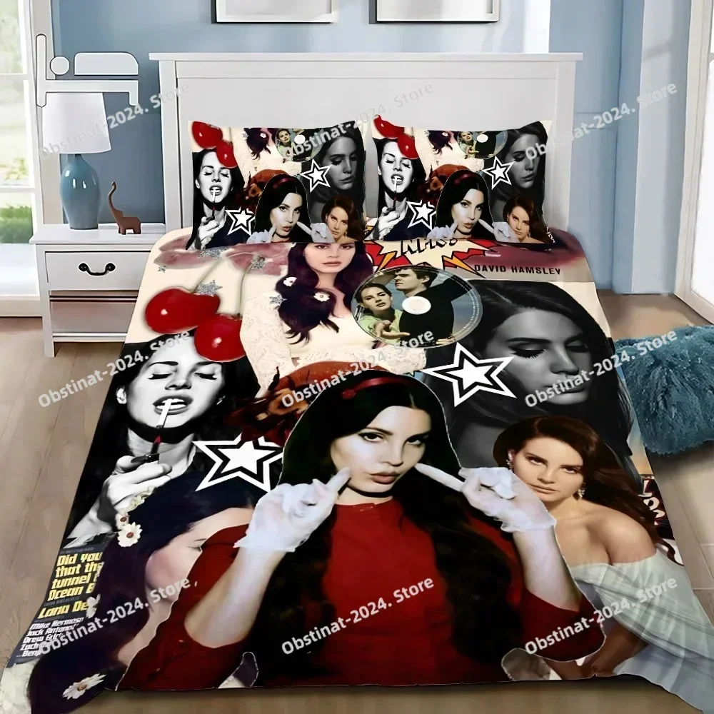 Singer Duvet Pillowcase Bedding Set Adult Boy L-Lana D-Del Reys Girl Bedroom Decoration Children Gift Single Double Large Size