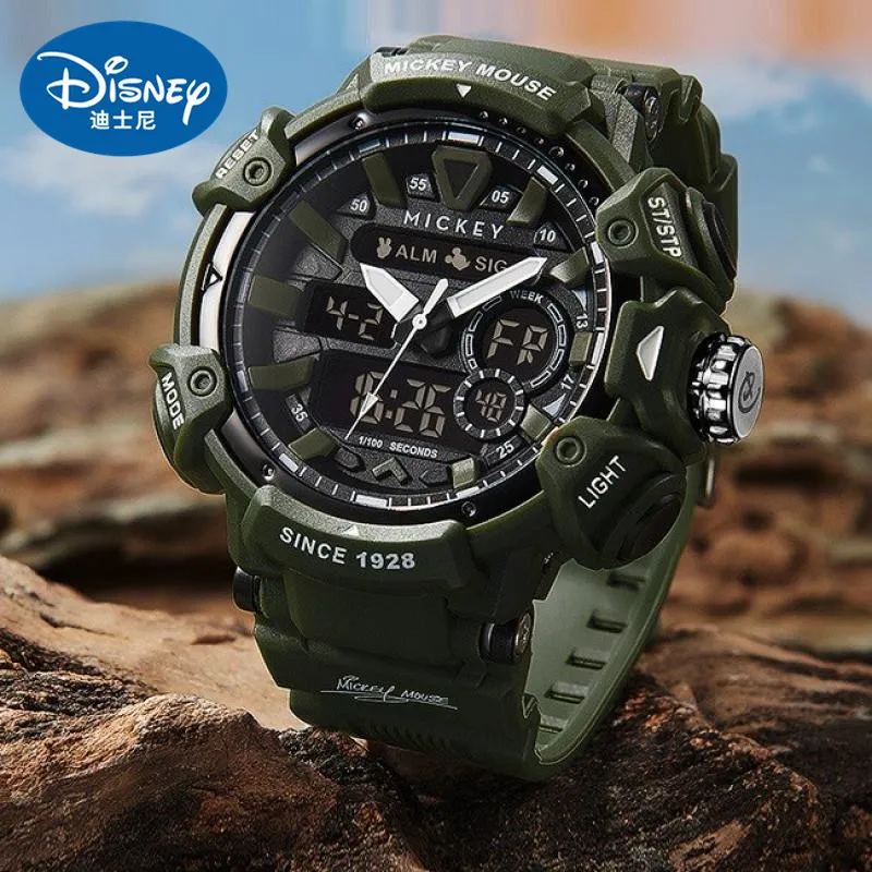 

Disney For Mens Watch Dual Display Army Military Sport Wristwatch Chronograph Alarm Clock Calendar Repeater New Male Religion