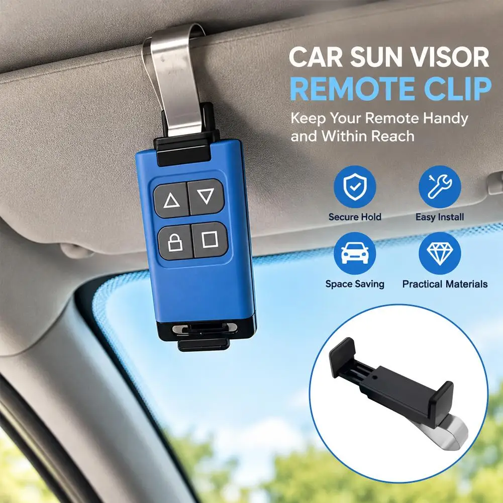 Car Sun Visor Clip Holder Adjustable 47-70mm Garage Door Remote Control Mount Stand Gate Opener Bracket Accessory