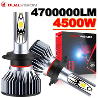 4500W H1 Auto Lamp Fan CANBUS 4700000LM H7 Led Headlights H4 Car Led Bulbs H11 H8 H9 9005 HB3 9006 HB4 9012 Fog Lights Turbo NEW