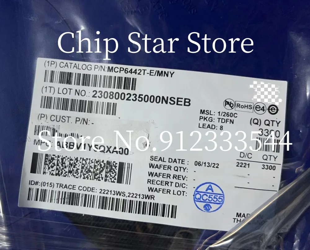 

5-100pcs MCP6442T-E/MNY MCP6442T MCP6442 TDFN-8 100% новый и оригинальный