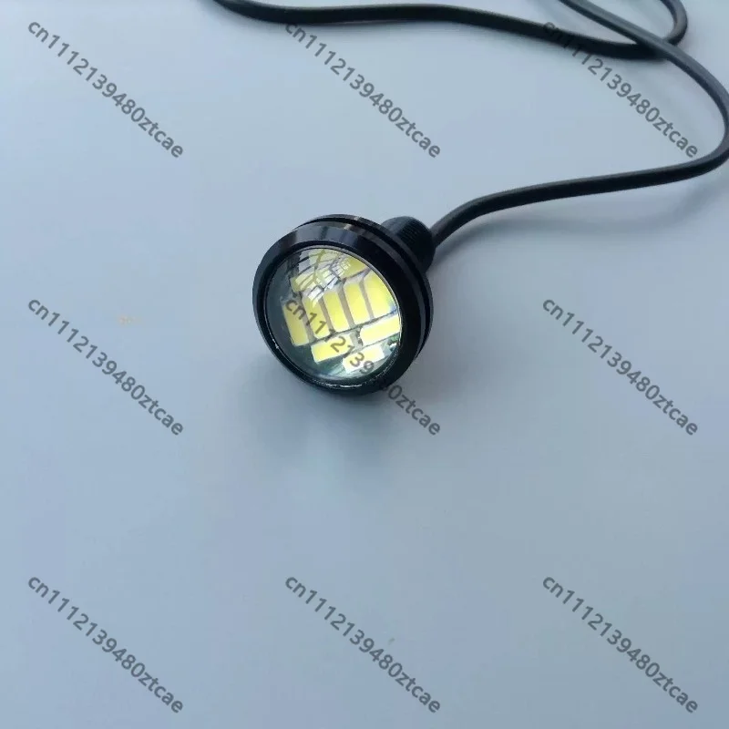 Waterproof White LED Navigation Light 24V Slim Metal Holder Convex Lens Lamp For RC Electric Model Vessel