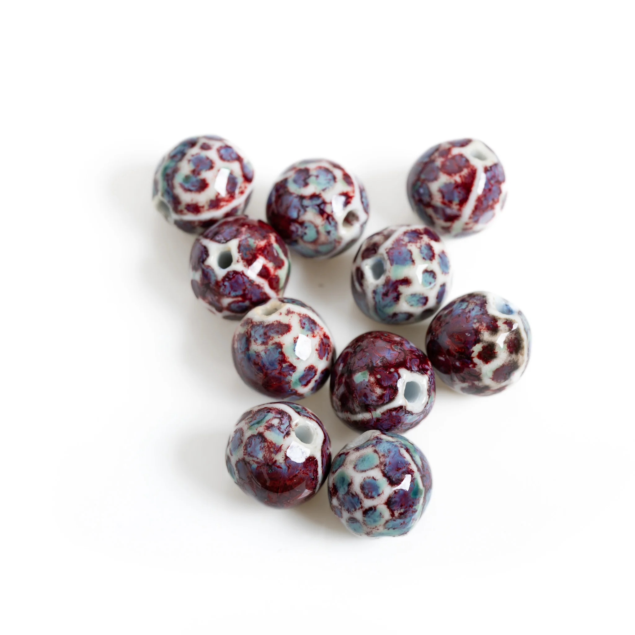 10 stuks luipaard keramische kralen van hoge kwaliteit porseleinen sieradenaccessoires voor het maken van sieraden # MY262