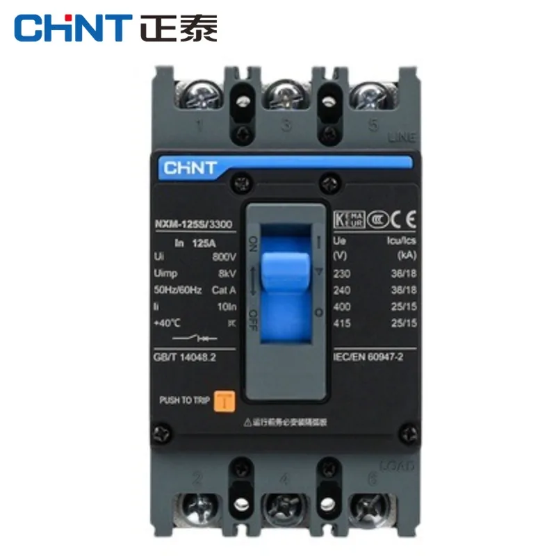 

CHINT NXM 16A 20A 25A 40A 63A 100A 125A Автоматический выключатель в литом корпусе Воздушный выключатель NXM-63S/3300 NXM-125S/3300