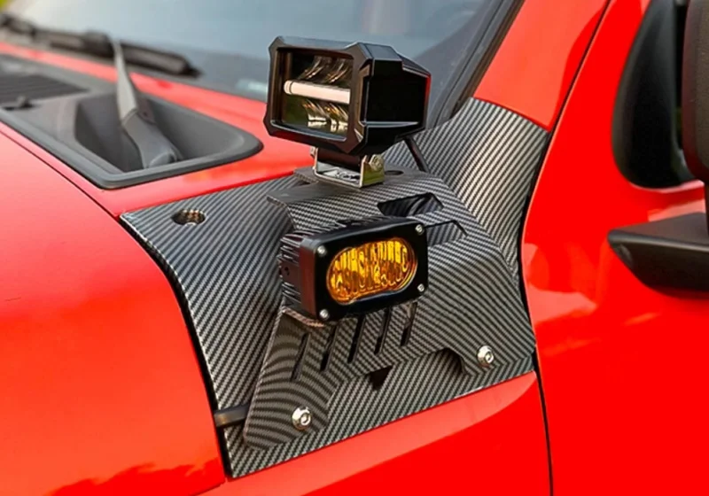Car A-pillar Bracket Fit for GWM Tank 300 Modified LED Auxiliary Light Cover A-pillar Spotlight Bracket Car Exterior Accessories