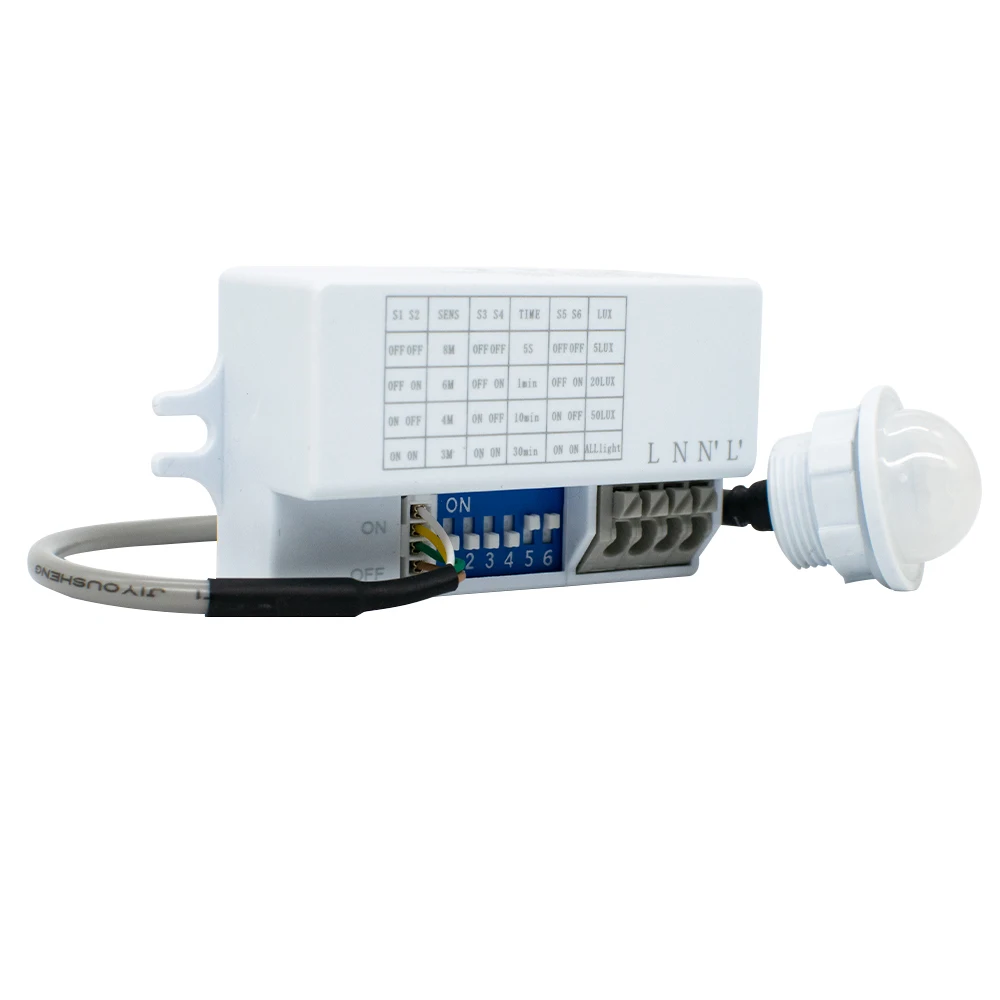Motion Sensor Light Switch 220V 110V Pir Presence Sensor for Lighting Time Delay Adjust Movement Detector Lamp Automatic
