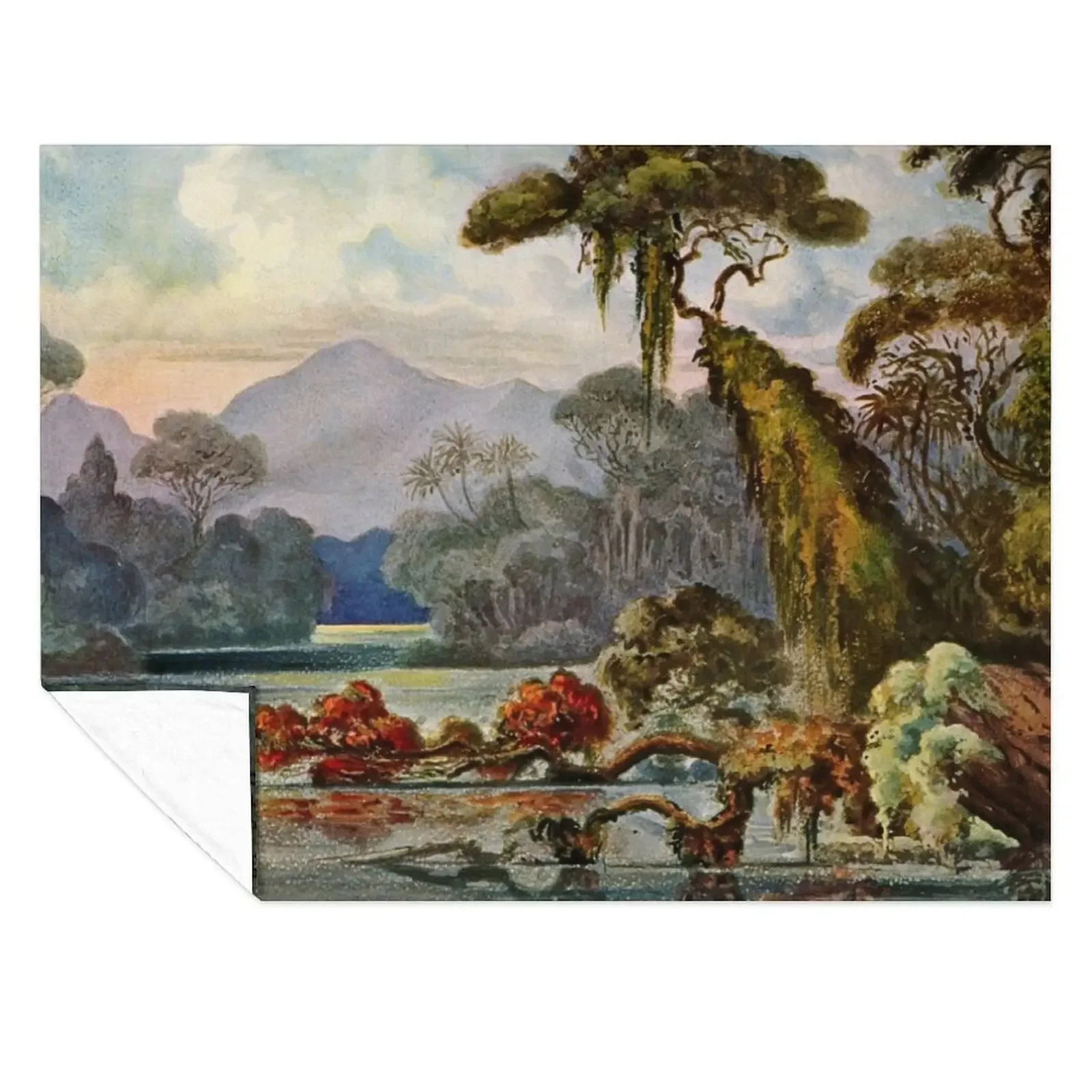 

Haeckel Ceylon Jungle River-Ernst Haeckel Throw Blanket Quilt Luxury Thicken Giant Sofa Plaid on the sofa Blankets