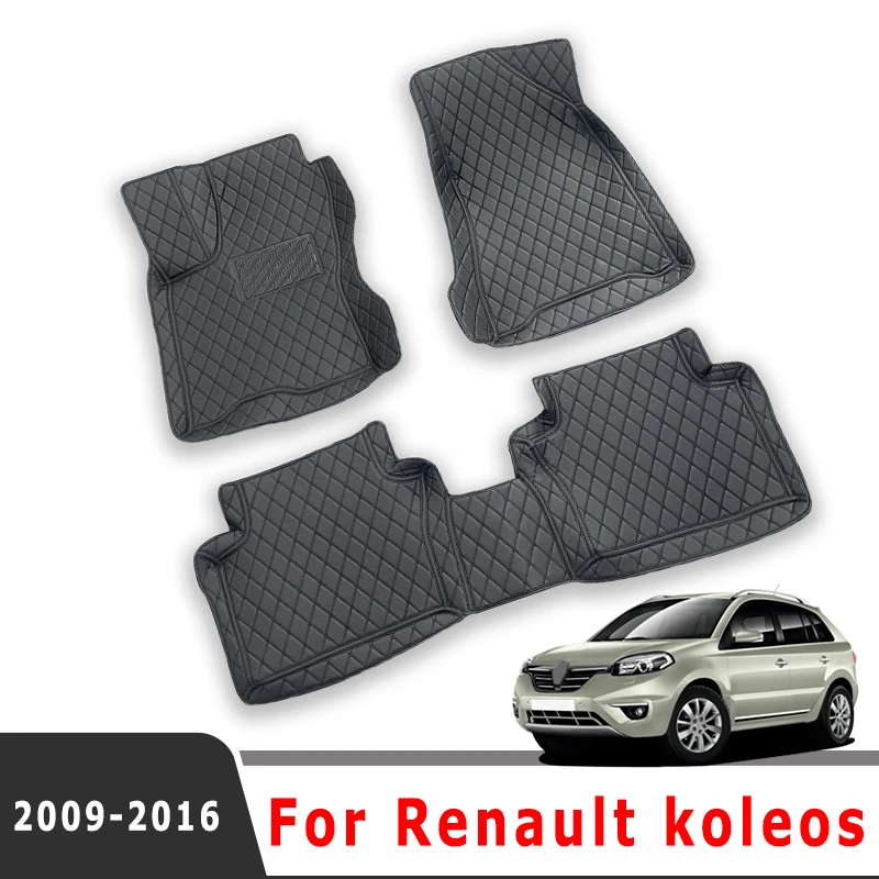 

Для Renault Koleos 2016 2015 2014 2013 2012 2011 2010 2009 автомобильные коврики для защиты салона кожаные ковры педали