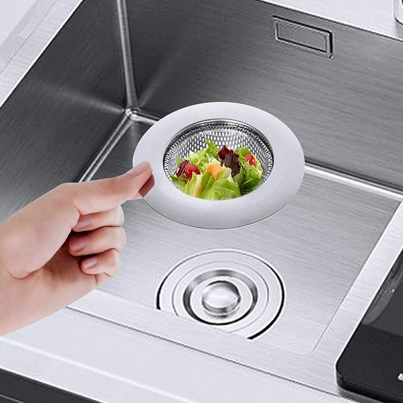 2 Chiếc Bồn Rửa Chén Lưới Lọc Lớn Vành Rộng 4.5 Inch Đường Kính, Có Nắp Đậy Thép Không Gỉ, phù Hợp Với Hầu Hết Các Cống Dẫn Nước