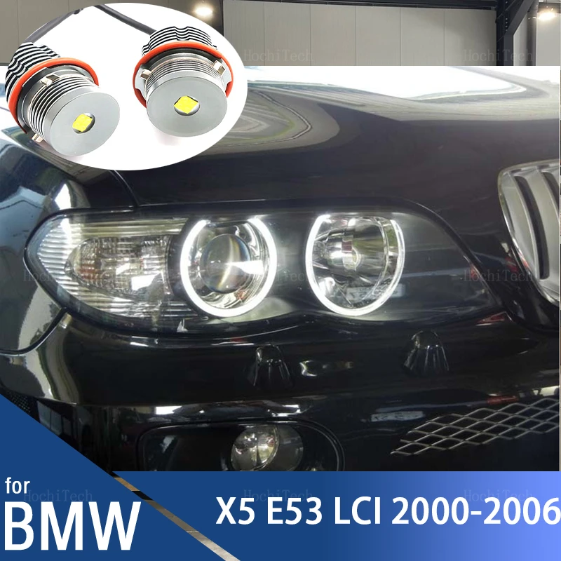 

60W White LED Car Halo Rings Angel Eyes Bulbs for BMW X5 series E53 3.0i 4.4i 4.6is 4.8is m54 M62 N62 2000-2006