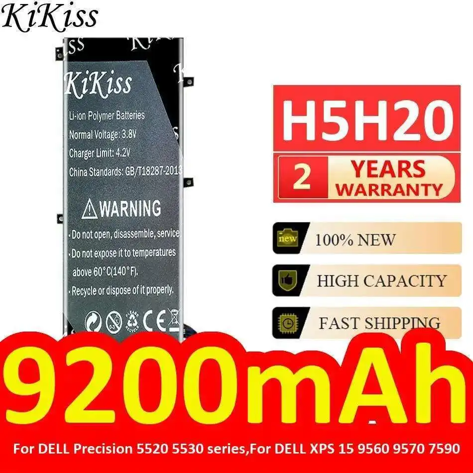 

Laptop Battery H5H20 9200Mah For Dell Precision 5520 5530 Xps 15 9560 9570 7590 Not 5510 9550