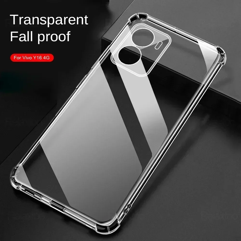 Clear Silicone Soft Phone Case For Vivo Y16 Cover VivoY16 4G 2022 Vivi Y 16 16Y V2214 6.51