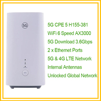 New Brovi 5G CPE 5 H155-381 WiFi 6 AX3000 Mobile Wireless Router 5G 4G LTE CAT20 Dual Band Sim Card Modem With Internal Antennas