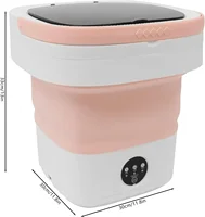 Mini Lavadora Plegable 12L Portátil Rosa - 42.39 € Mini Lavadora Plegable 12L Portátil Rosa