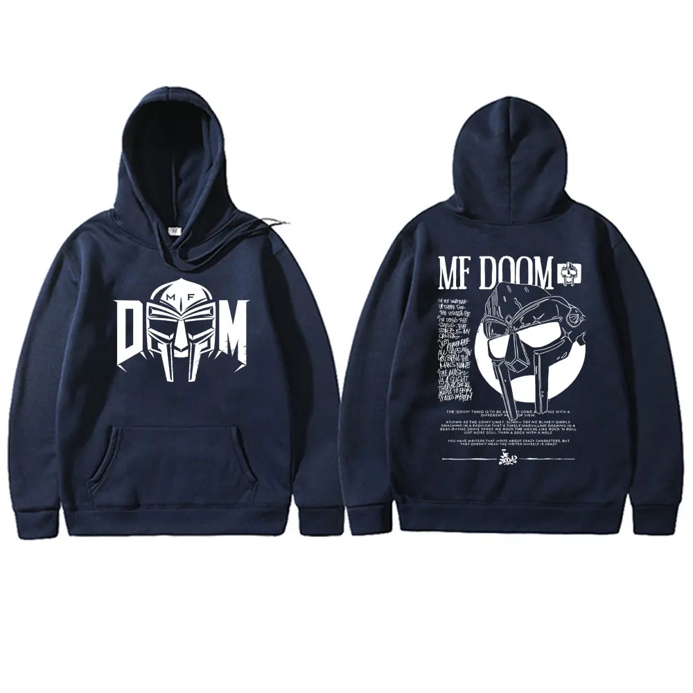 Rapper Mf Doom Madvillain Metal Face Double Sided Printed Hoodie Men Women's Hip Hop Fashion Sweatshirt Male Oversized Hoodies