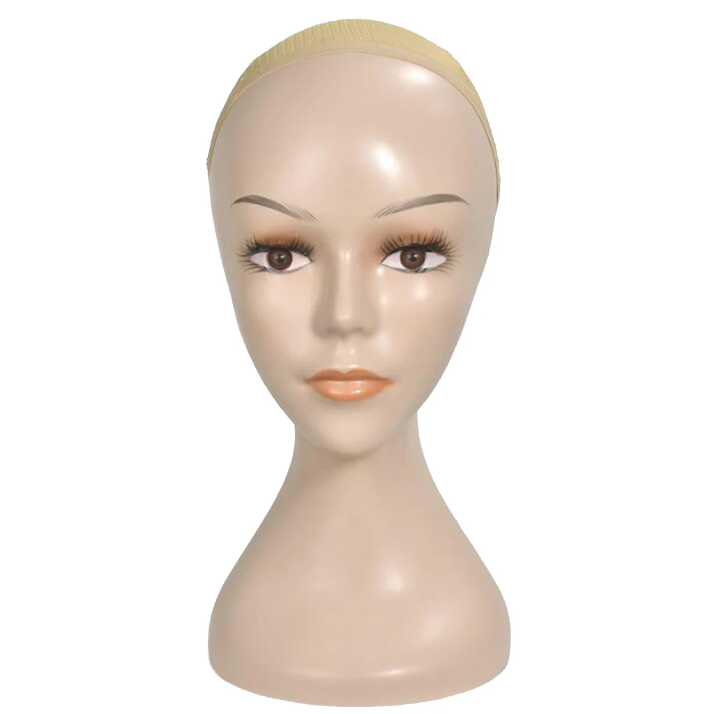 

PVC Mannequin Head Display Stand for Wigs and Hats Realistic Woman Model Head for Wig Making and Salon Training