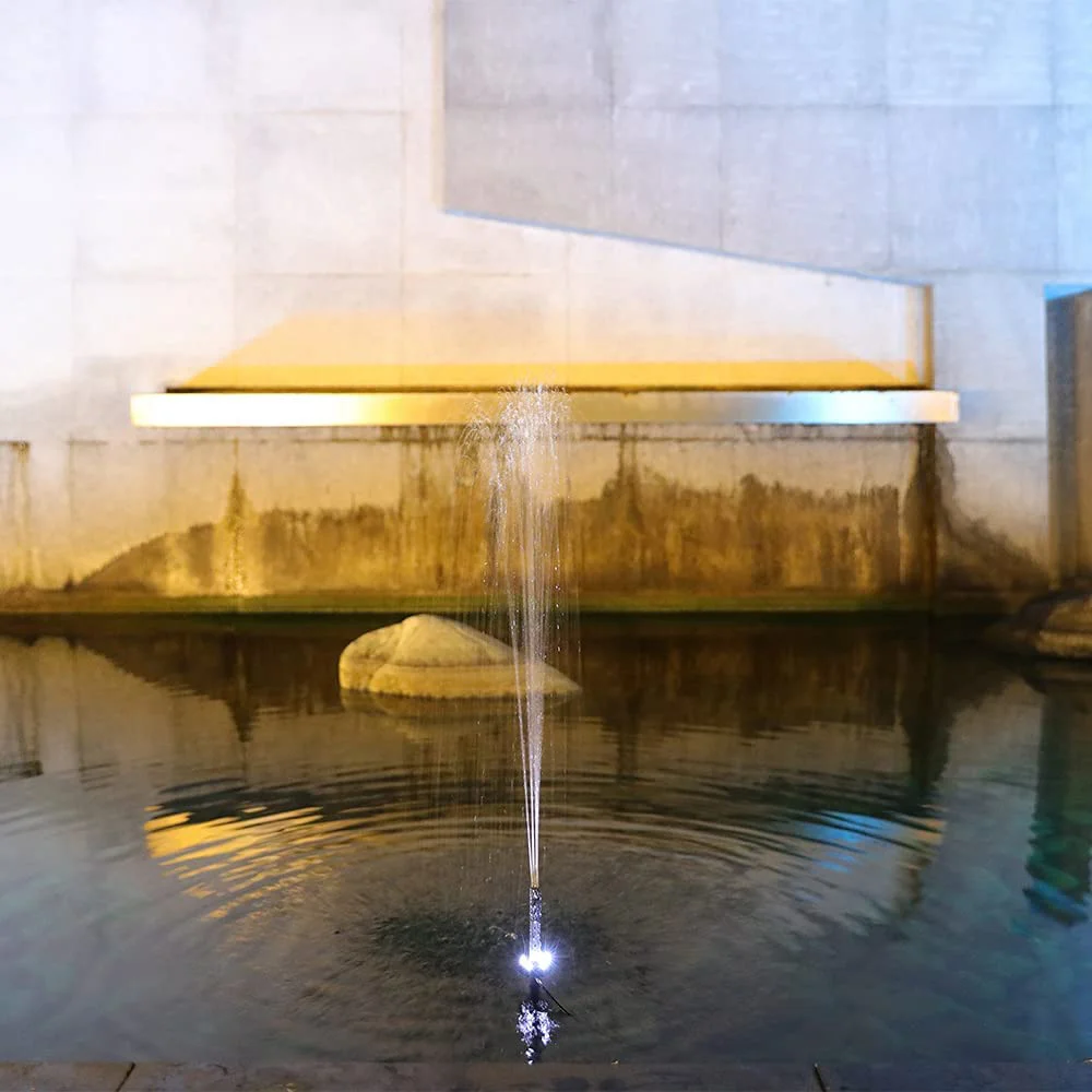 J1UL1N Fountain Pump Solar Fountain Pump 5 LED Lights 3.6W Solar Fountain Water Pump Flow 200L/H With 5 Fountain Style For Pool