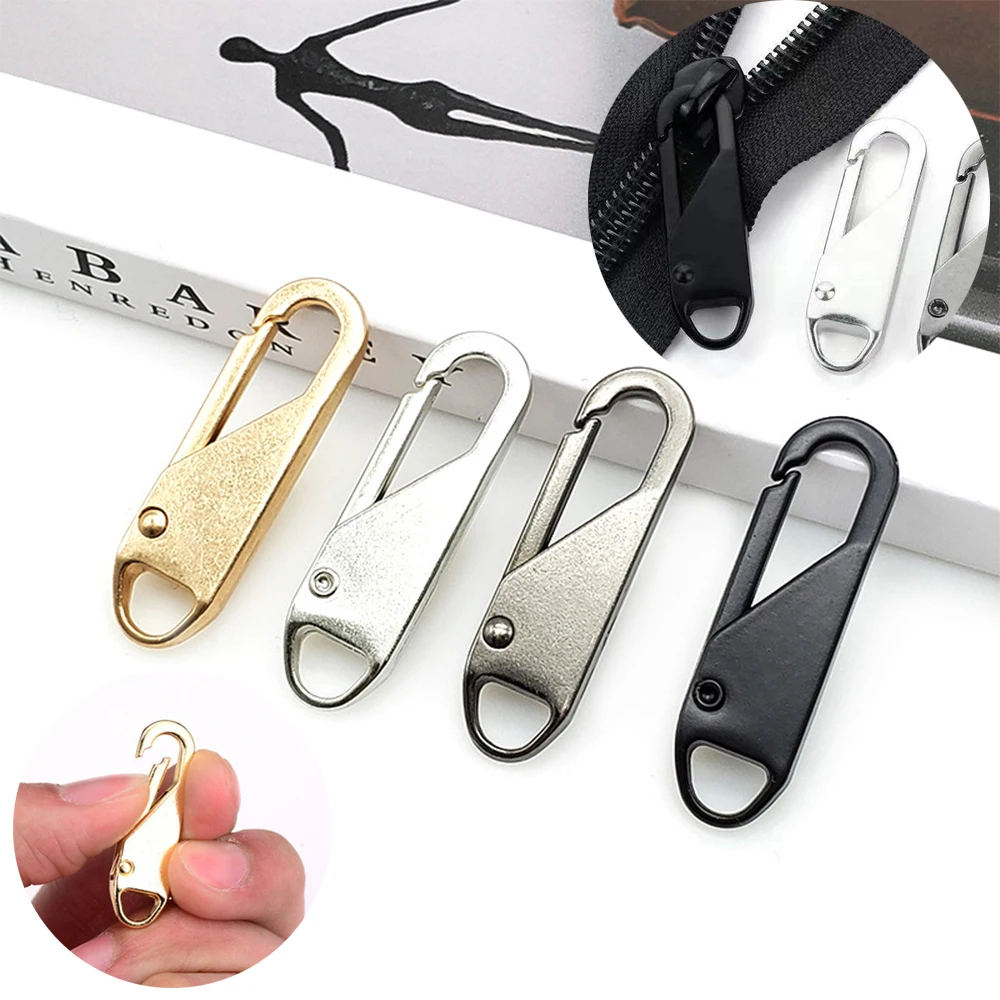 5Pcs Removable Zipper Slider Puller Instant Zipper Repair Kit Replacement for Broken Buckle Travel Bag Suitcase Zipper Head